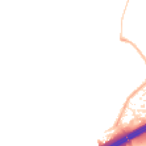 Night-time road noise heatmap for M45 8NN