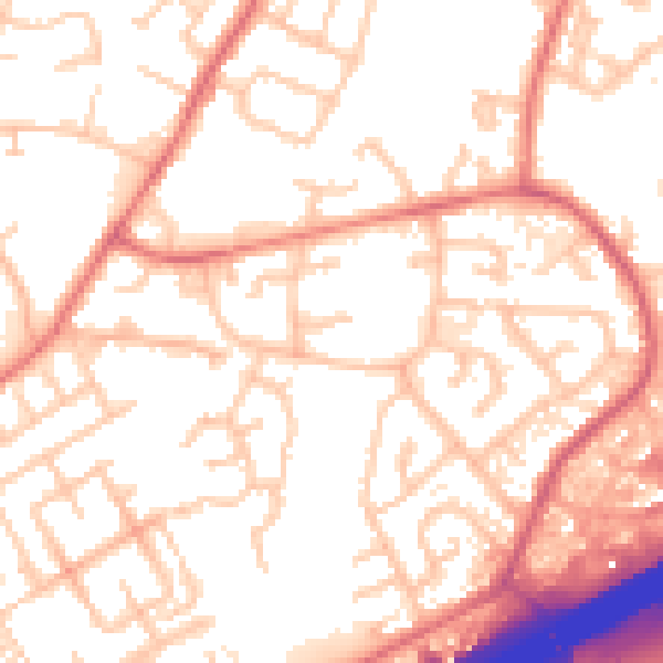 Daytime road noise heatmap for M45 8NS