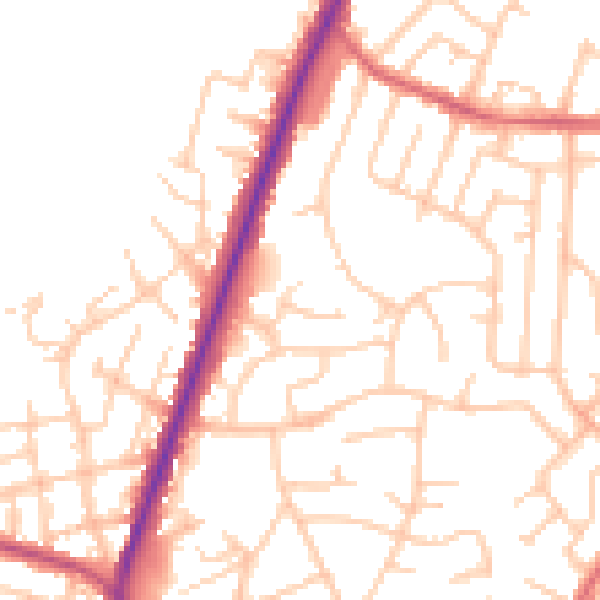 Daytime road noise heatmap for M45 8PT