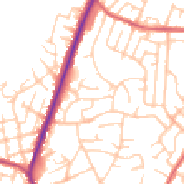 Daytime road noise heatmap for M45 8PU