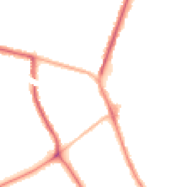 Night-time road noise heatmap for M45 8QQ
