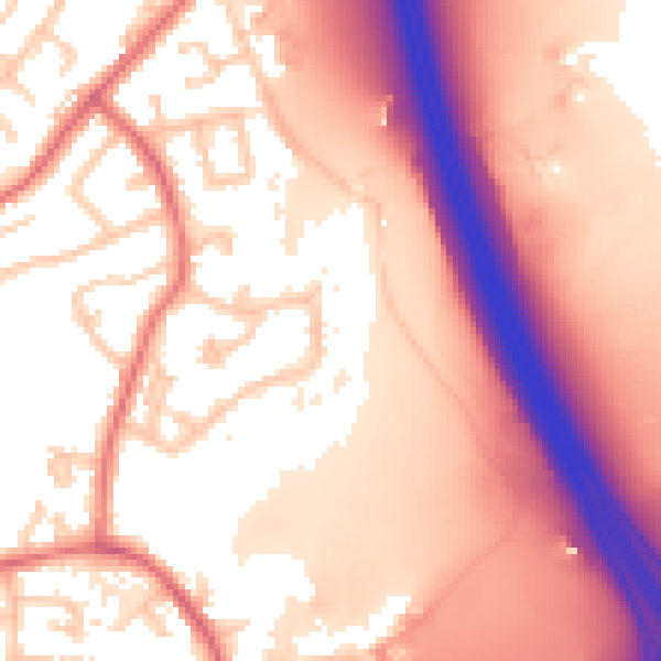 Daytime road noise heatmap for M45 8RG