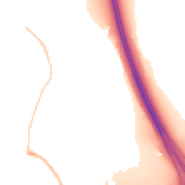 Night-time road noise heatmap for M45 8RG