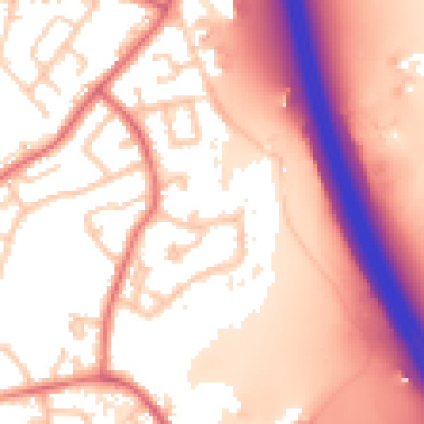Daytime road noise heatmap for M45 8RN