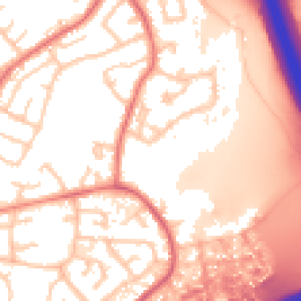 Daytime road noise heatmap for M45 8RS