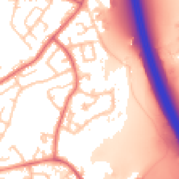 Daytime road noise heatmap for M45 8RW