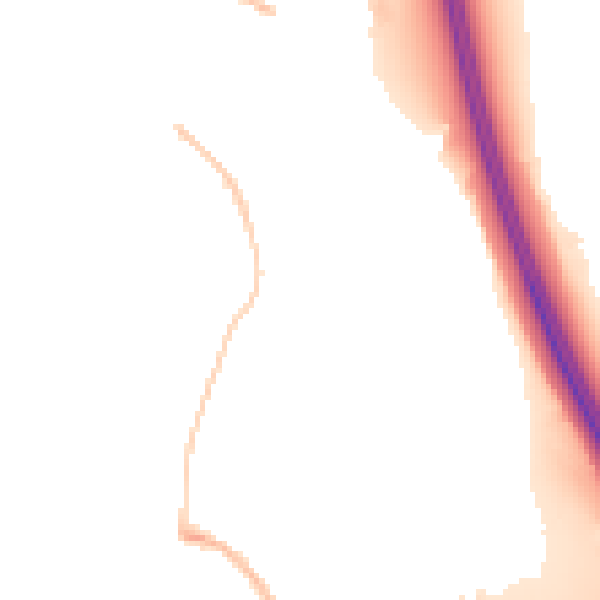 Night-time road noise heatmap for M45 8RW