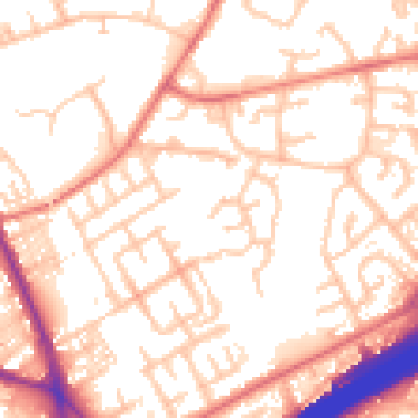 Daytime road noise heatmap for M45 8SE