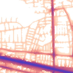 Daytime road noise heatmap for M6 5BD