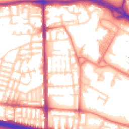 Daytime road noise heatmap for M6 5DU