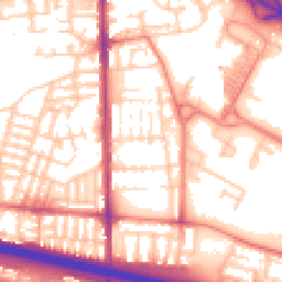 Daytime road noise heatmap for M6 5EP