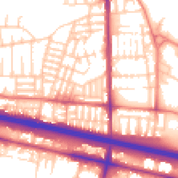 Daytime road noise heatmap for M6 5GD
