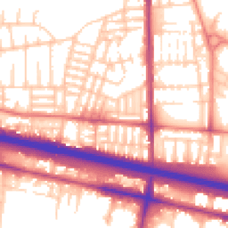 Daytime road noise heatmap for M6 5GG