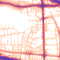 Daytime road noise heatmap for M6 5WR