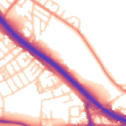 Daytime road noise heatmap for M6 7ED