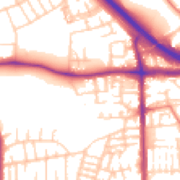 Daytime road noise heatmap for M6 8RH