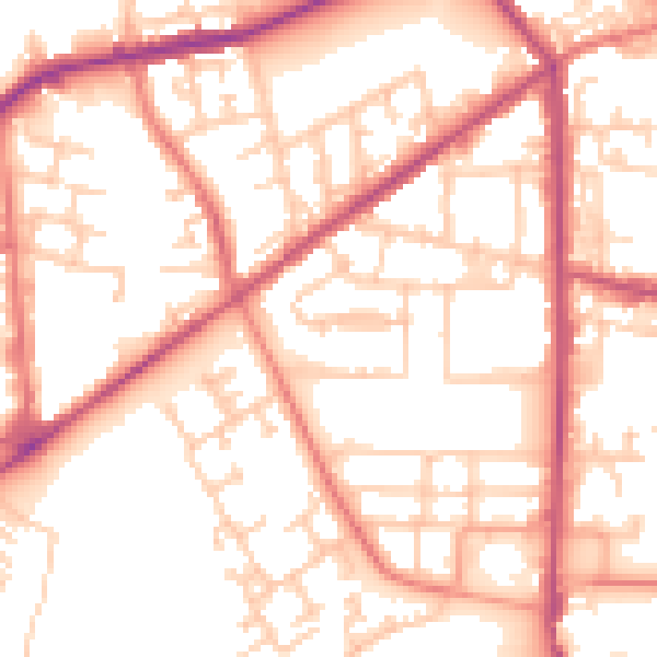 Daytime road noise heatmap for M7 1AD