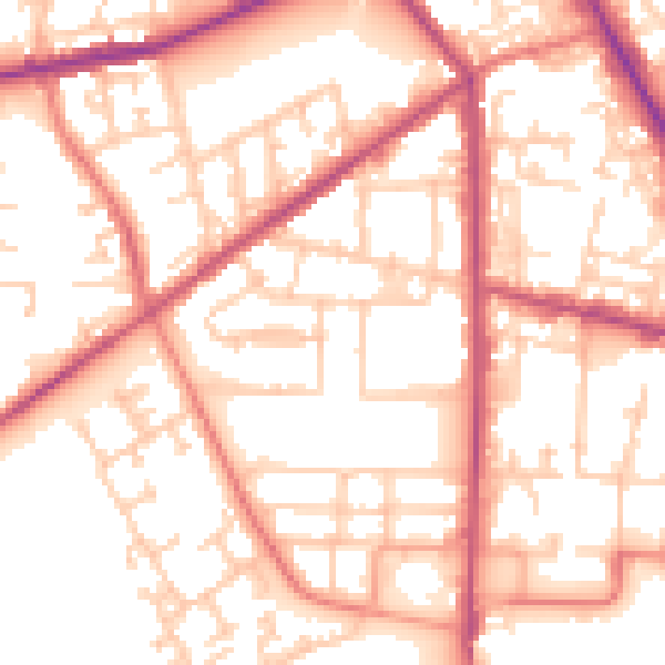 Daytime road noise heatmap for M7 1AG