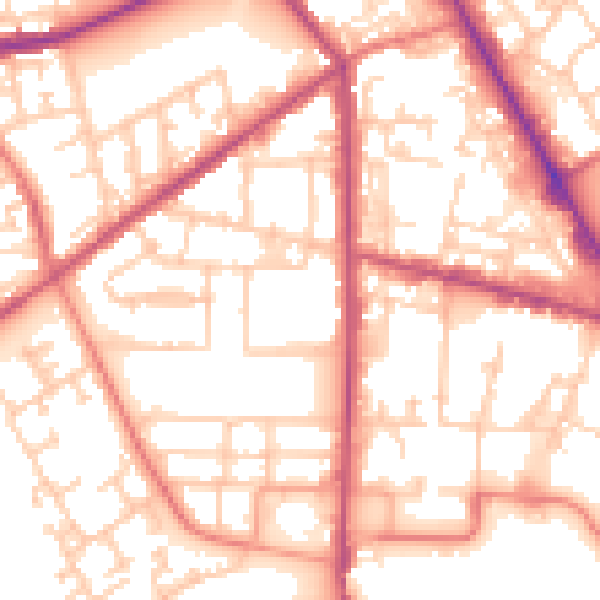 Daytime road noise heatmap for M7 1AH