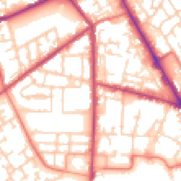 Daytime road noise heatmap for M7 1AL