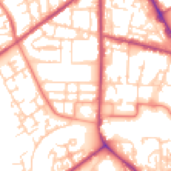 Daytime road noise heatmap for M7 1AU