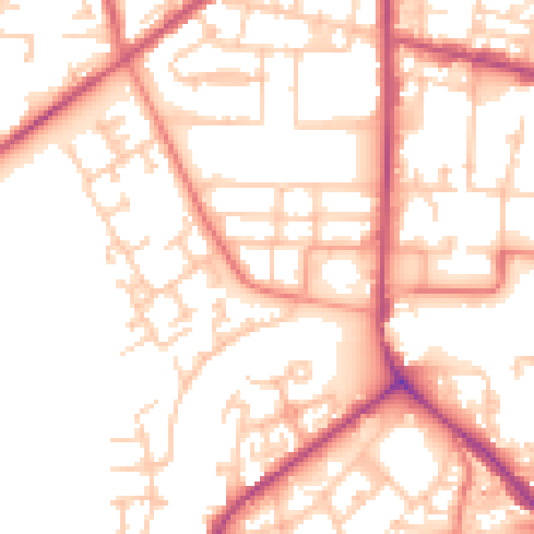 Daytime road noise heatmap for M7 1AZ