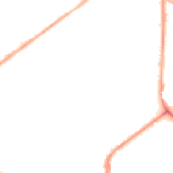 Night-time road noise heatmap for M7 1BA