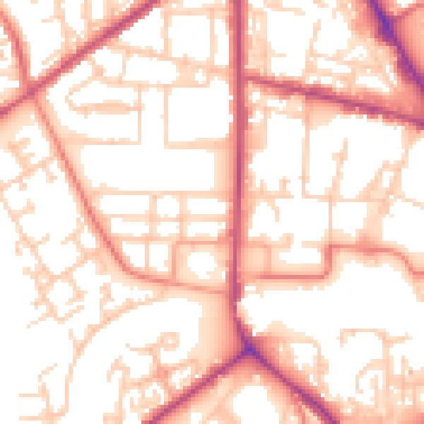 Daytime road noise heatmap for M7 1BH