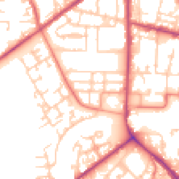 Daytime road noise heatmap for M7 1BL