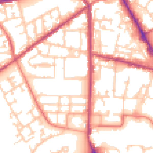 Daytime road noise heatmap for M7 1BT