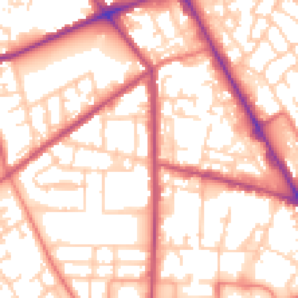 Daytime road noise heatmap for M7 1GQ