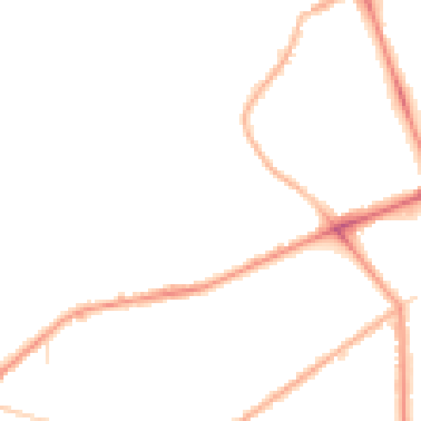 Night-time road noise heatmap for M7 1HW