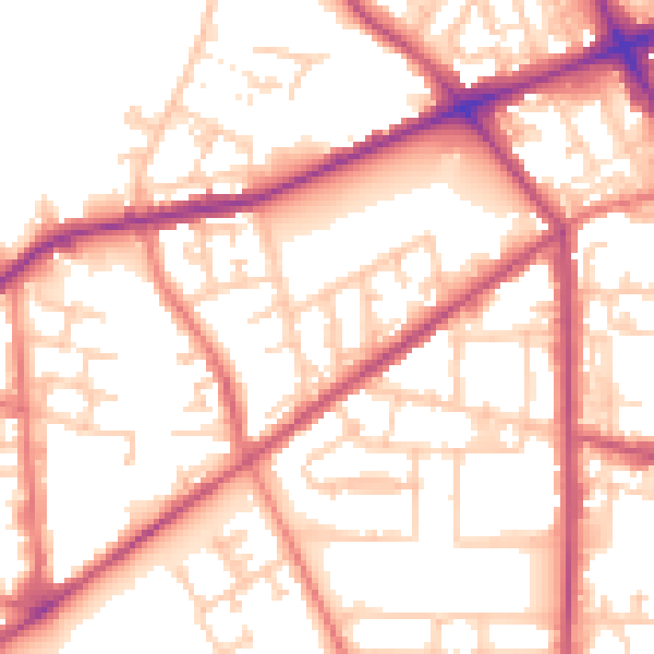 Daytime road noise heatmap for M7 1LR