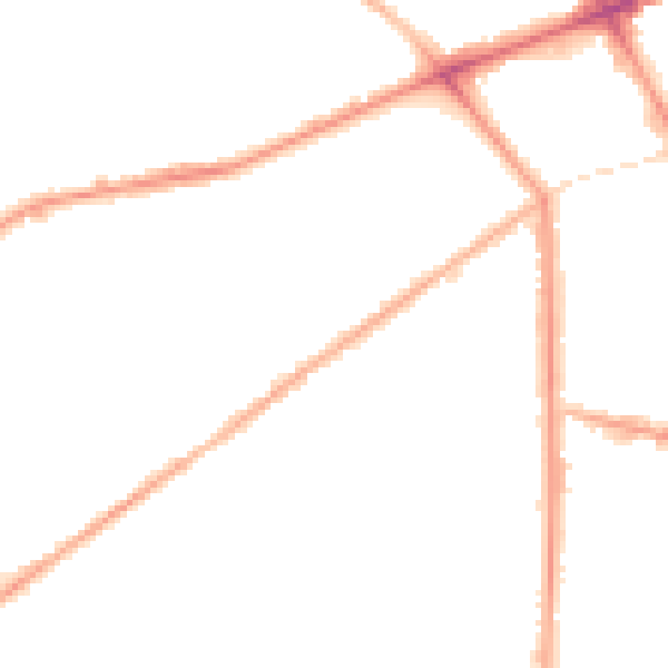 Night-time road noise heatmap for M7 1LZ