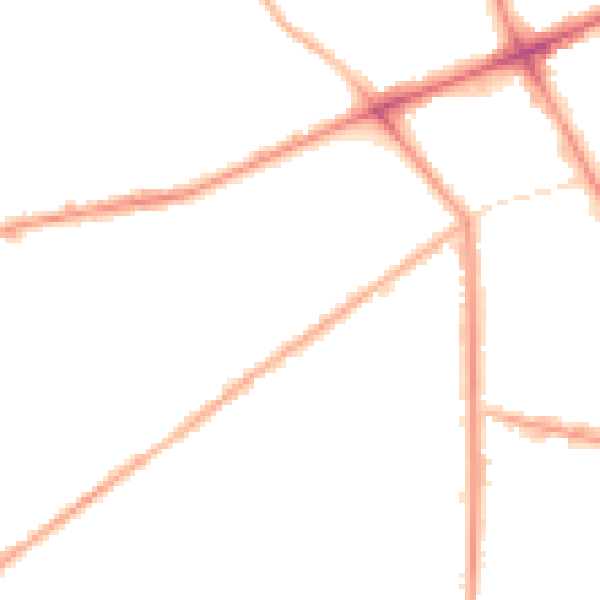 Night-time road noise heatmap for M7 1ND