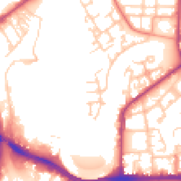 Daytime road noise heatmap for M7 1RB