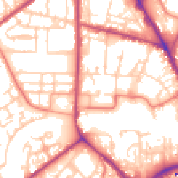 Daytime road noise heatmap for M7 1TD