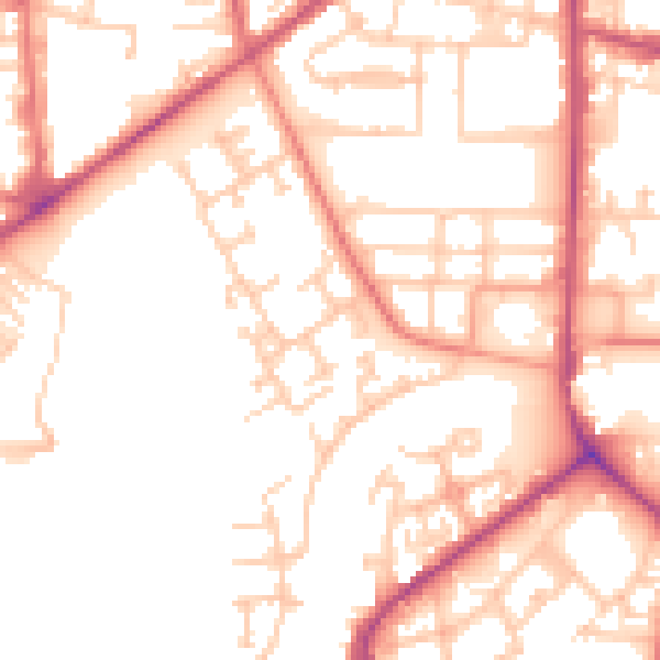 Daytime road noise heatmap for M7 1WH