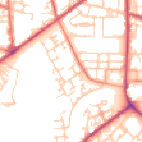 Daytime road noise heatmap for M7 1WZ