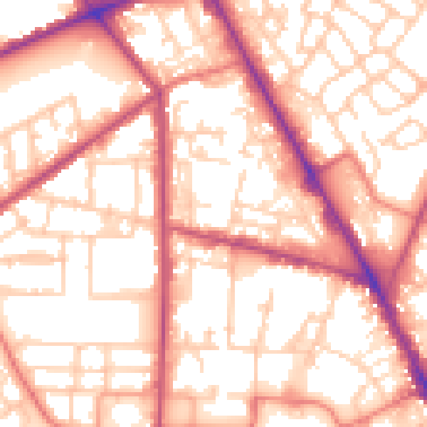 Daytime road noise heatmap for M7 1YD