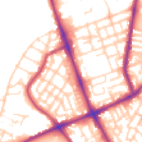 Daytime road noise heatmap for M7 2AD
