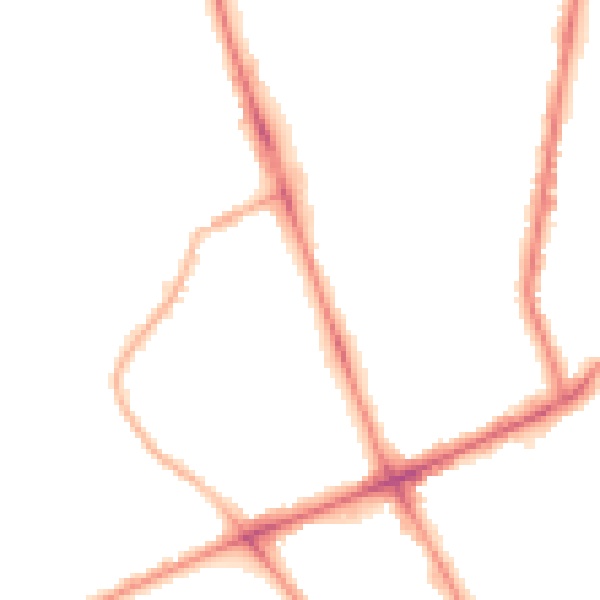 Night-time road noise heatmap for M7 2AD