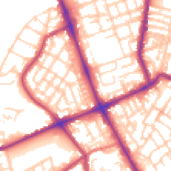 Daytime road noise heatmap for M7 2AH