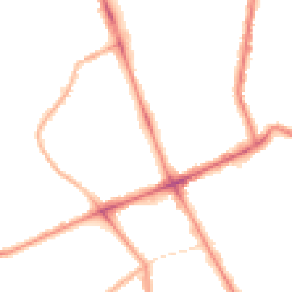 Night-time road noise heatmap for M7 2AH