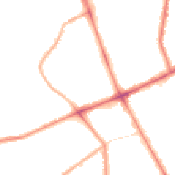 Night-time road noise heatmap for M7 2DG
