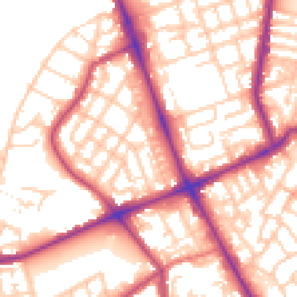 Daytime road noise heatmap for M7 2DH