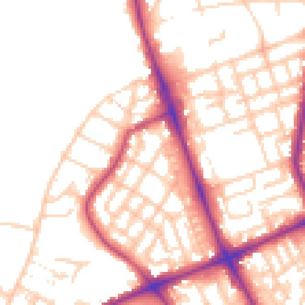 Daytime road noise heatmap for M7 2ED