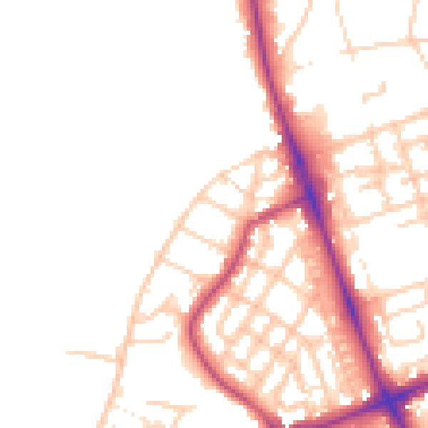 Daytime road noise heatmap for M7 2ES