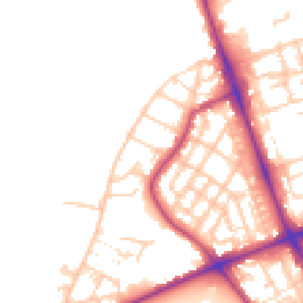 Daytime road noise heatmap for M7 2FU