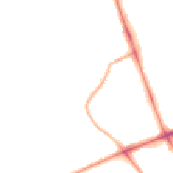 Night-time road noise heatmap for M7 2FU